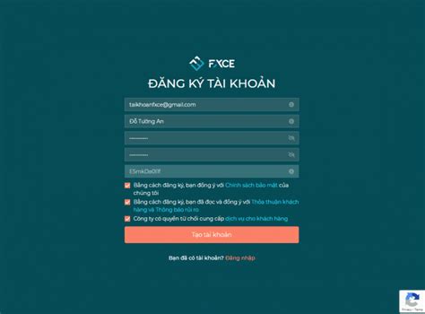 Hướng dẫn đăng ký tài khoản FXCE 2023 .